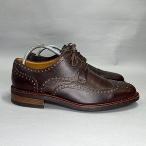 Paraboot Cousu Derby Men's Size 8.5 Brown Leather Wing Tip Goodyear Dress Shoes